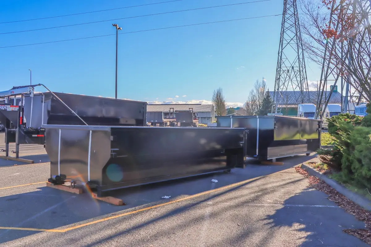 Roll-off dumpster ready for waste disposal at job site for Commercial Dumpster Rental in Normandy Park
